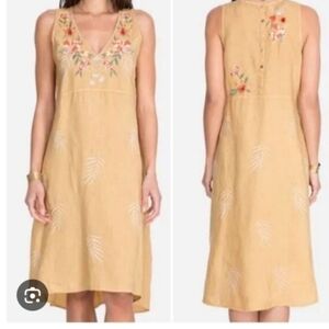 Johnny Was Caspian Linen Embroidered Tank style dress